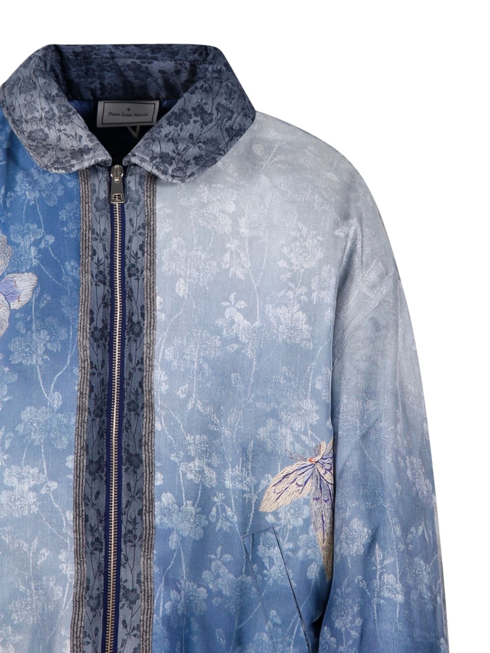 Pierre Louis Mascia Printed silk bomber jacket