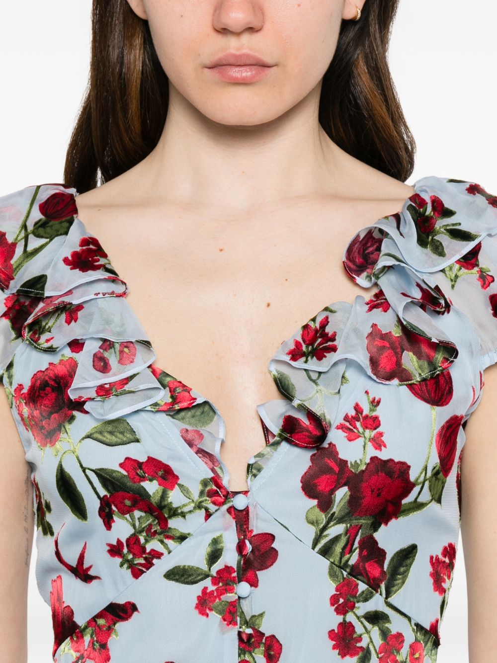 Alice + Olivia Tara printed long dress