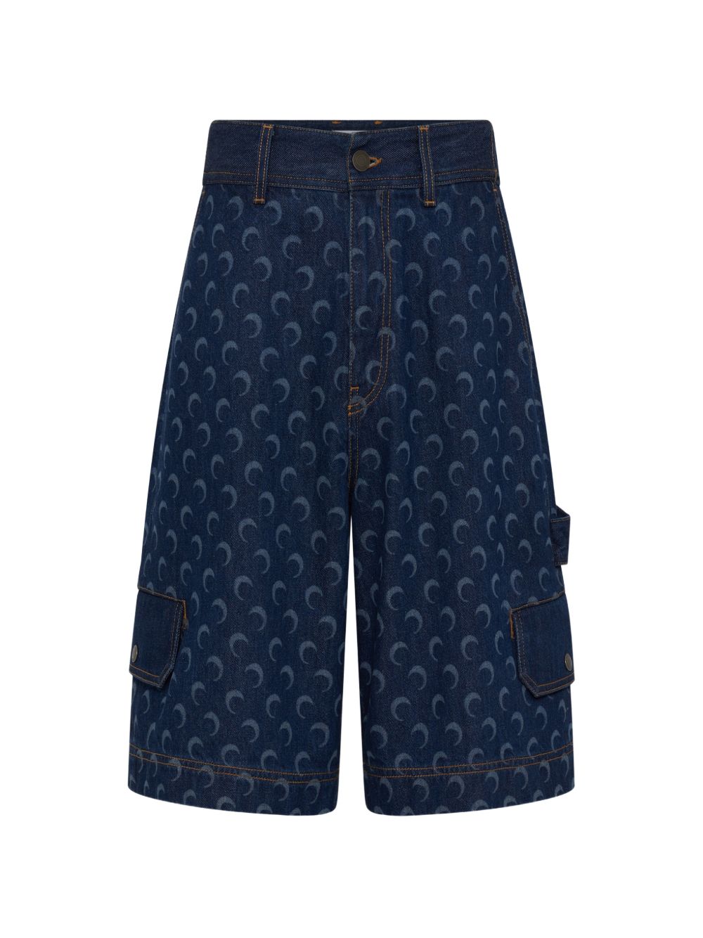 Marine Serre Moon denim bermuda shorts