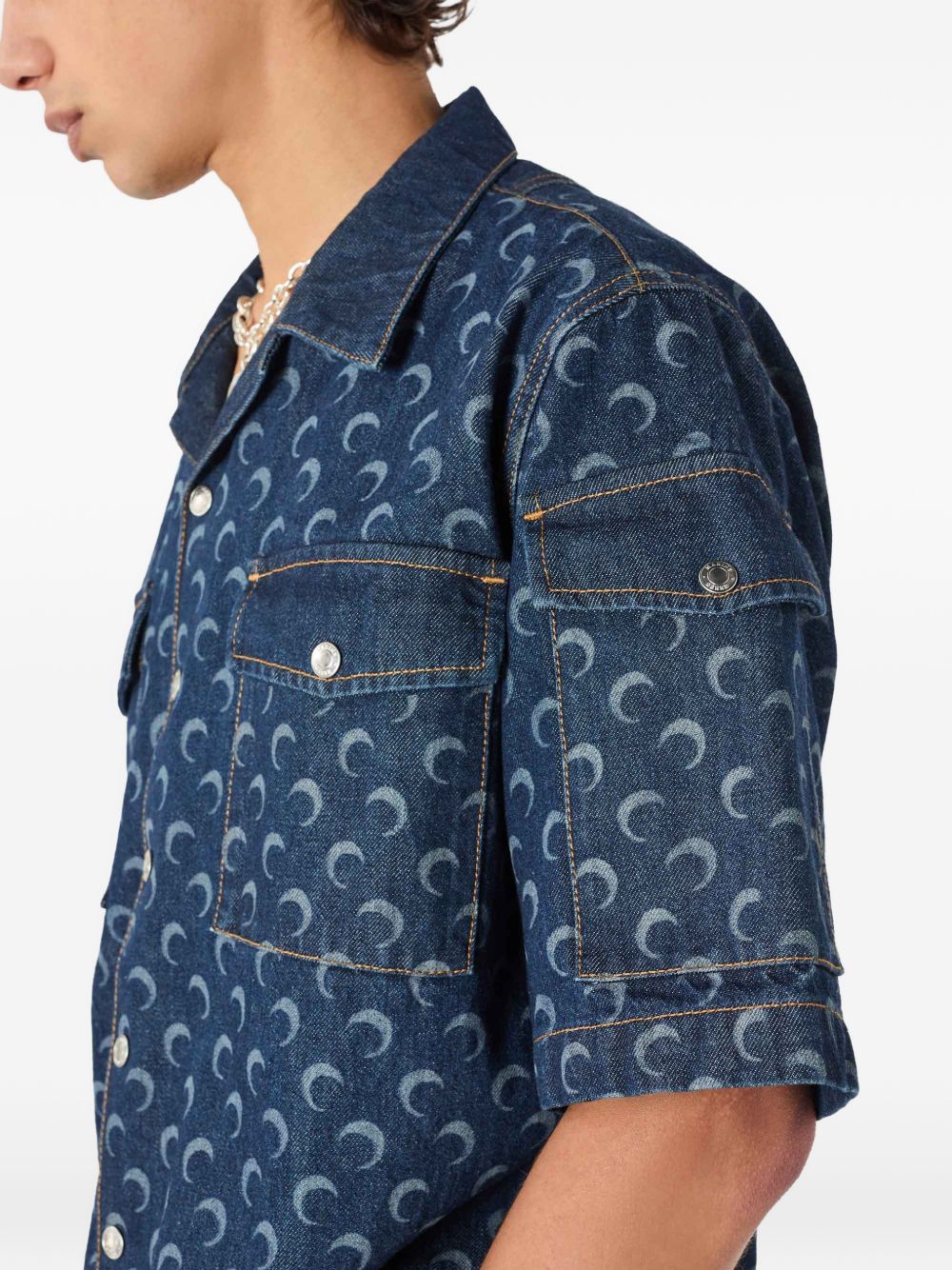 Marine Serre Moon denim shirt