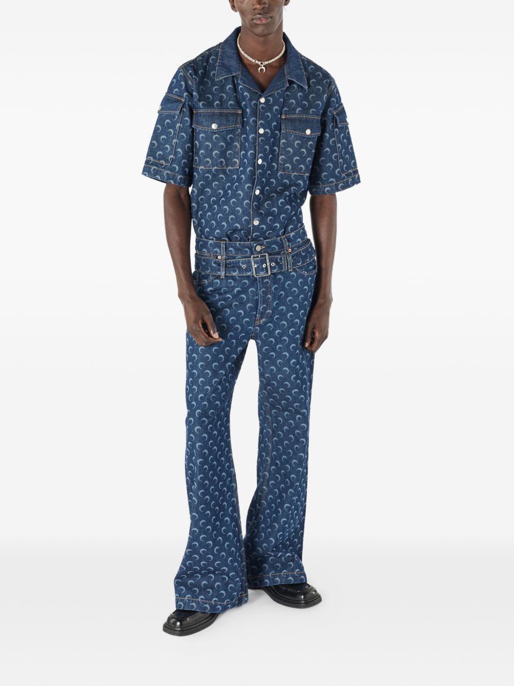 Marine Serre Moon denim shirt