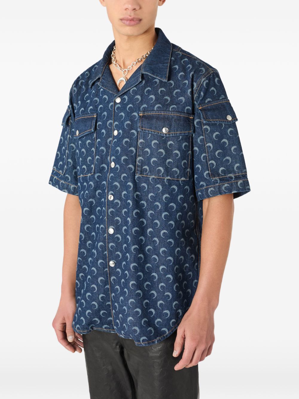 Marine Serre Moon denim shirt