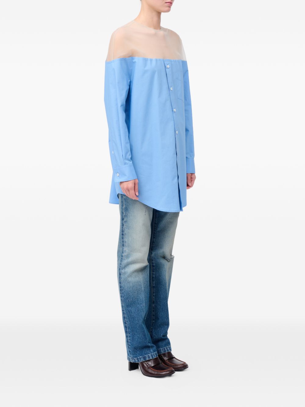 MM6 Maison Margiela Button Front Cotton Top