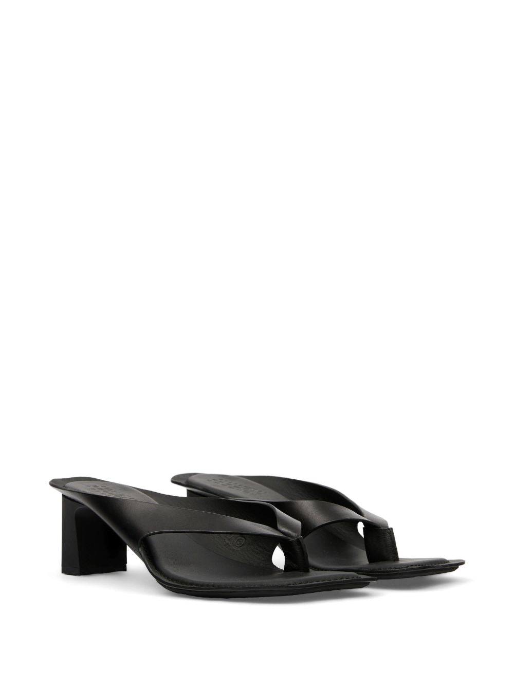 MM6 Maison Margiela T-Strap Block Heel Sandals