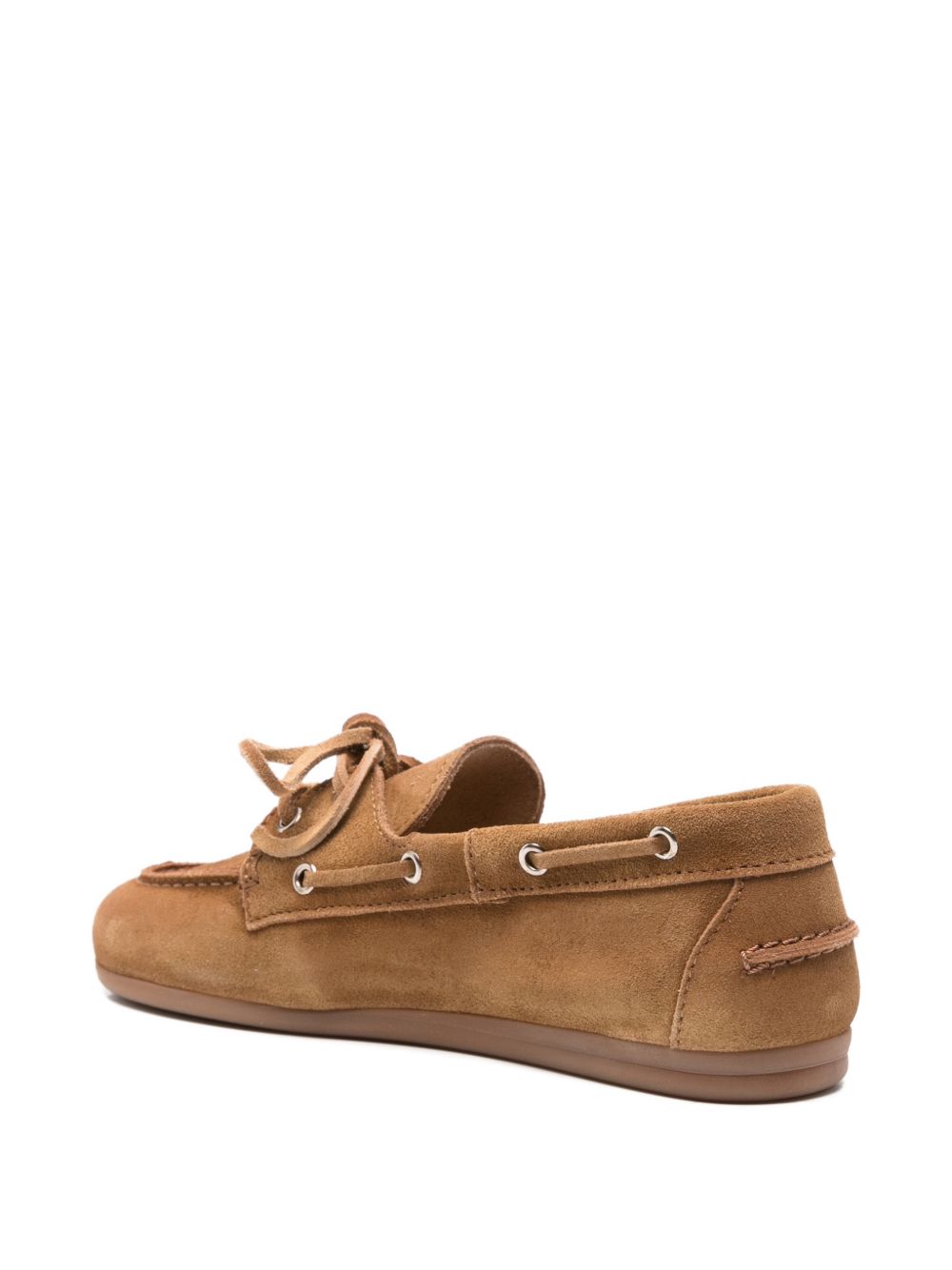 032C Silk & Nylon Leather boat loafers