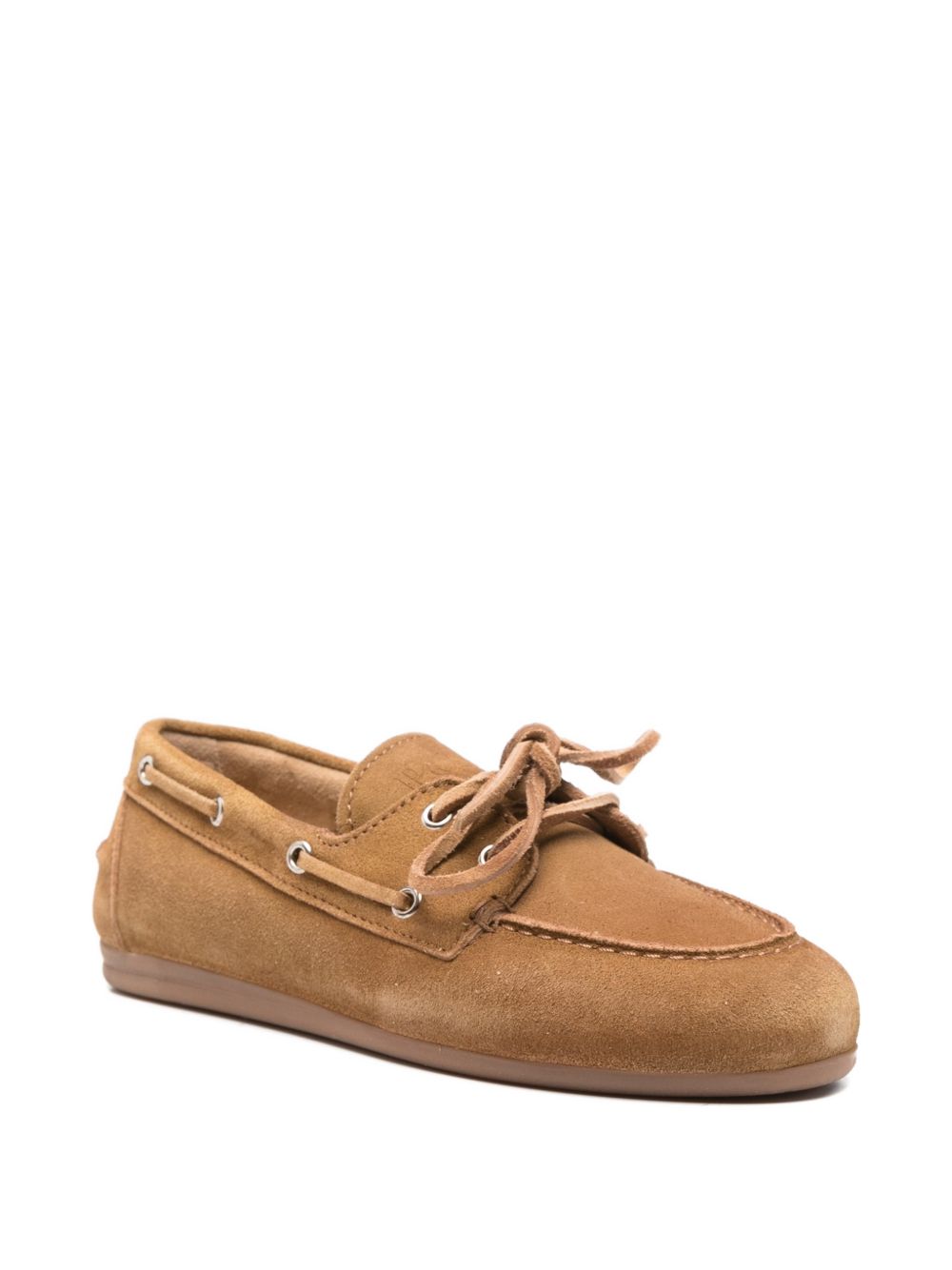 032C Silk & Nylon Leather boat loafers