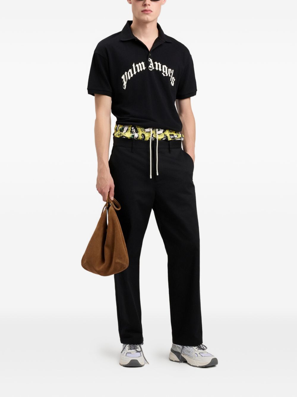 Palm Angels Logo Cotton Polo Shirt