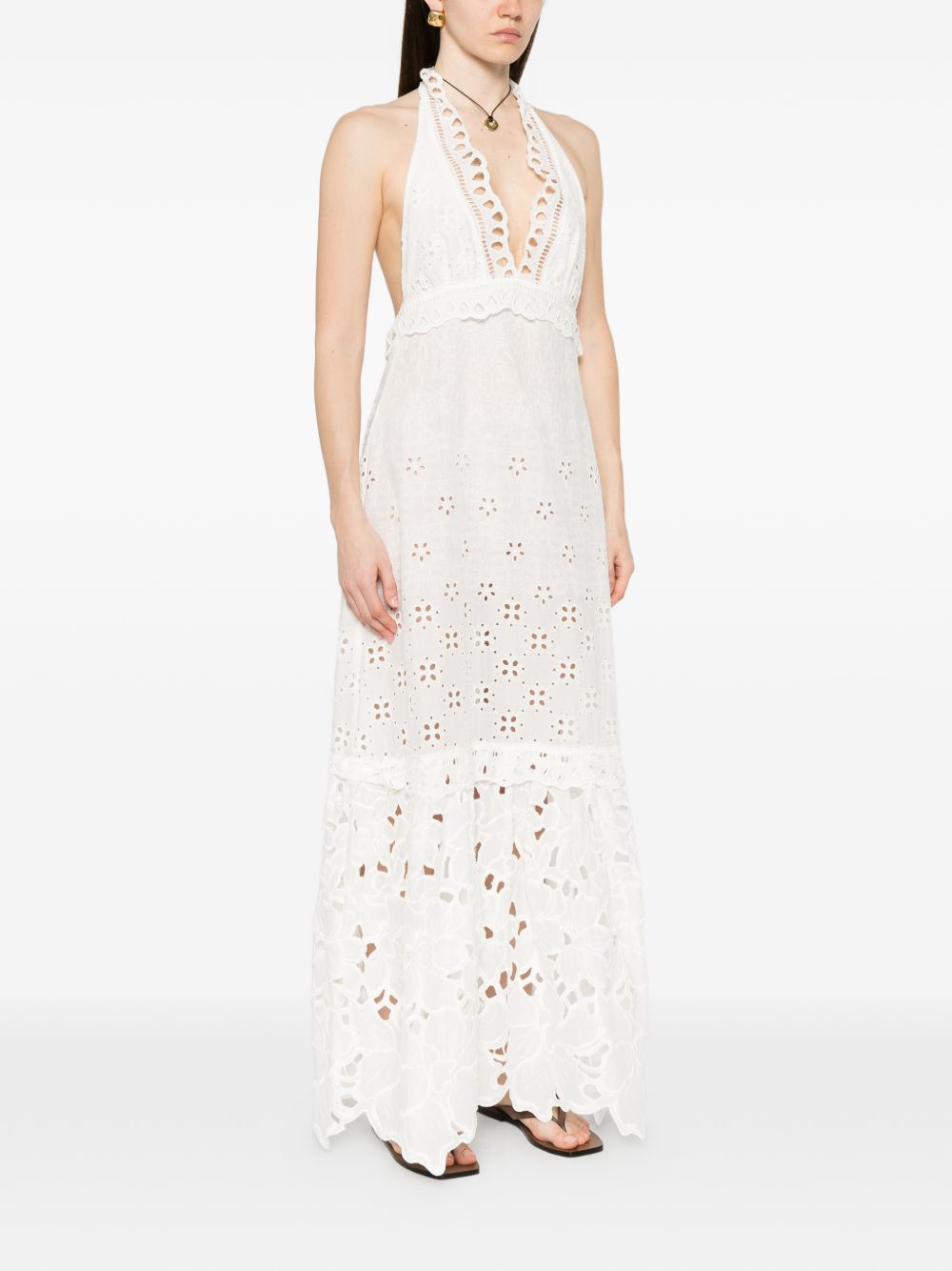 Ermanno Scervino Lace Cotton Long Dress