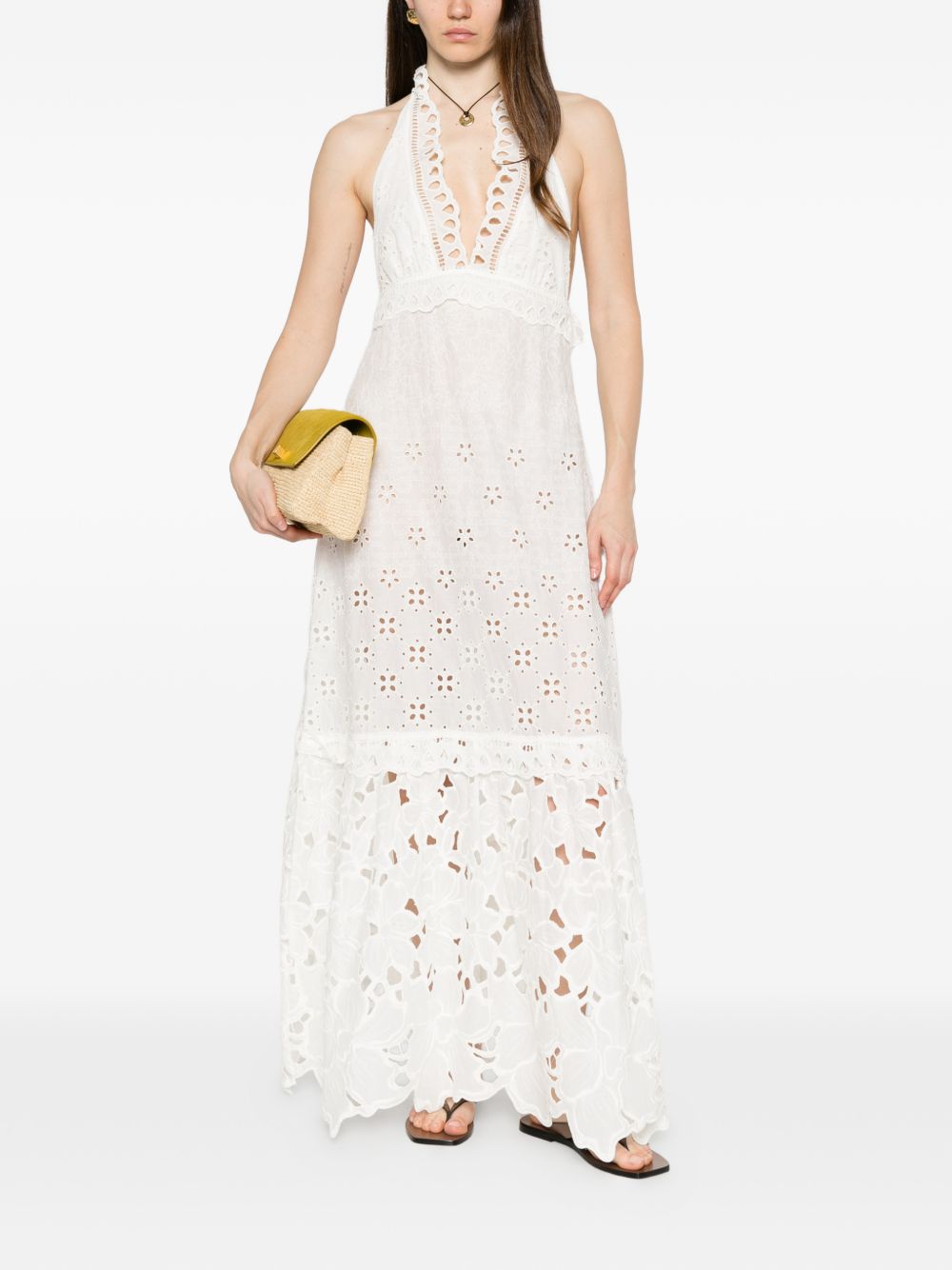 Ermanno Scervino Lace Cotton Long Dress