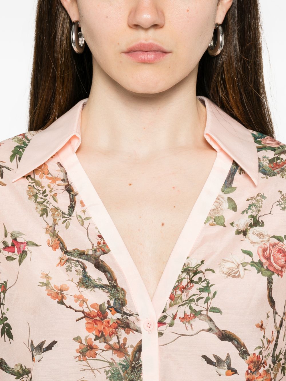 Alice + Olivia Charis Printed Blouse