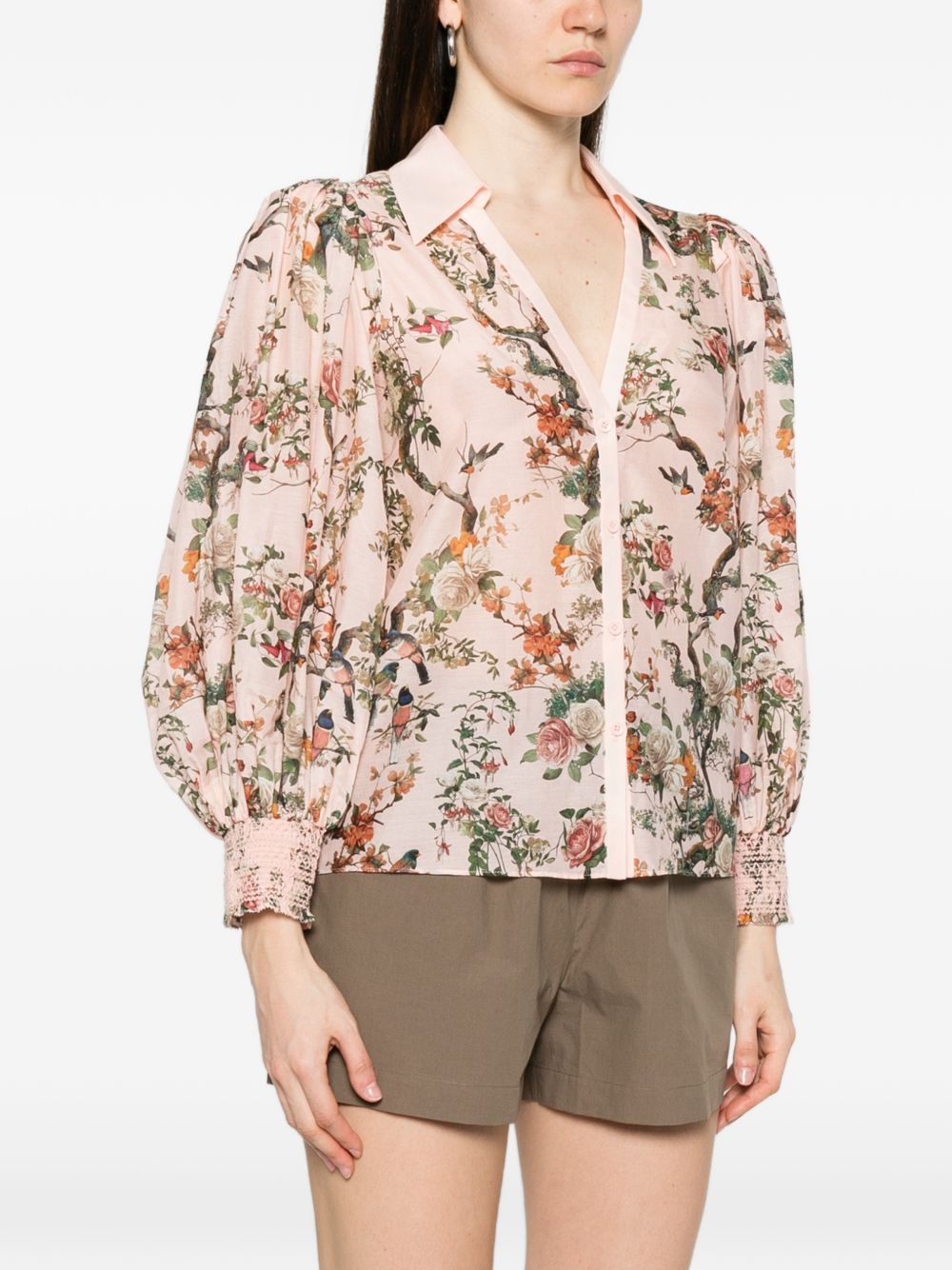 Alice + Olivia Charis Printed Blouse