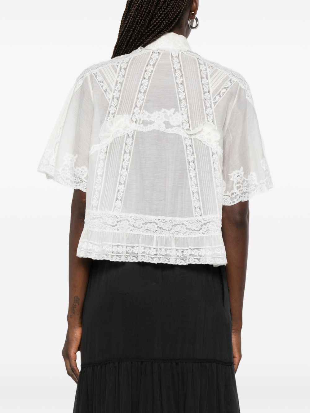 Ermanno Scervino Cotton Silk Embroidered Shirt
