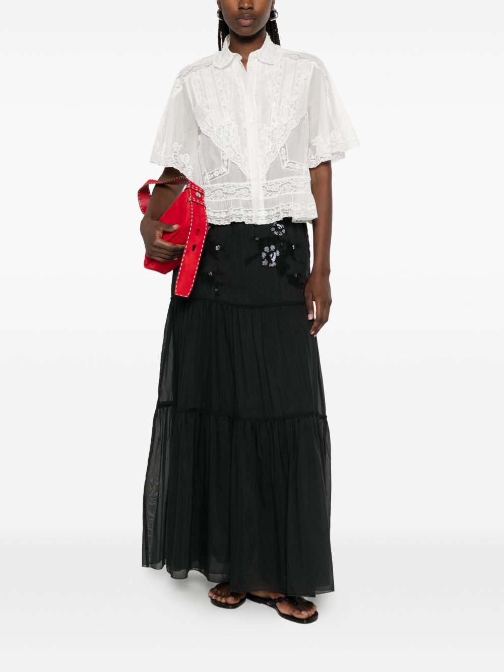 Ermanno Scervino Cotton Long Skirt