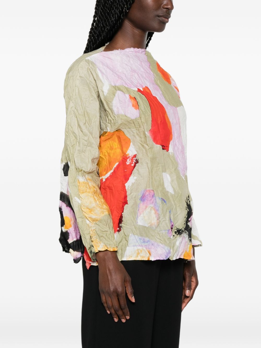 Daniela Gregis Printed Cotton Blouse