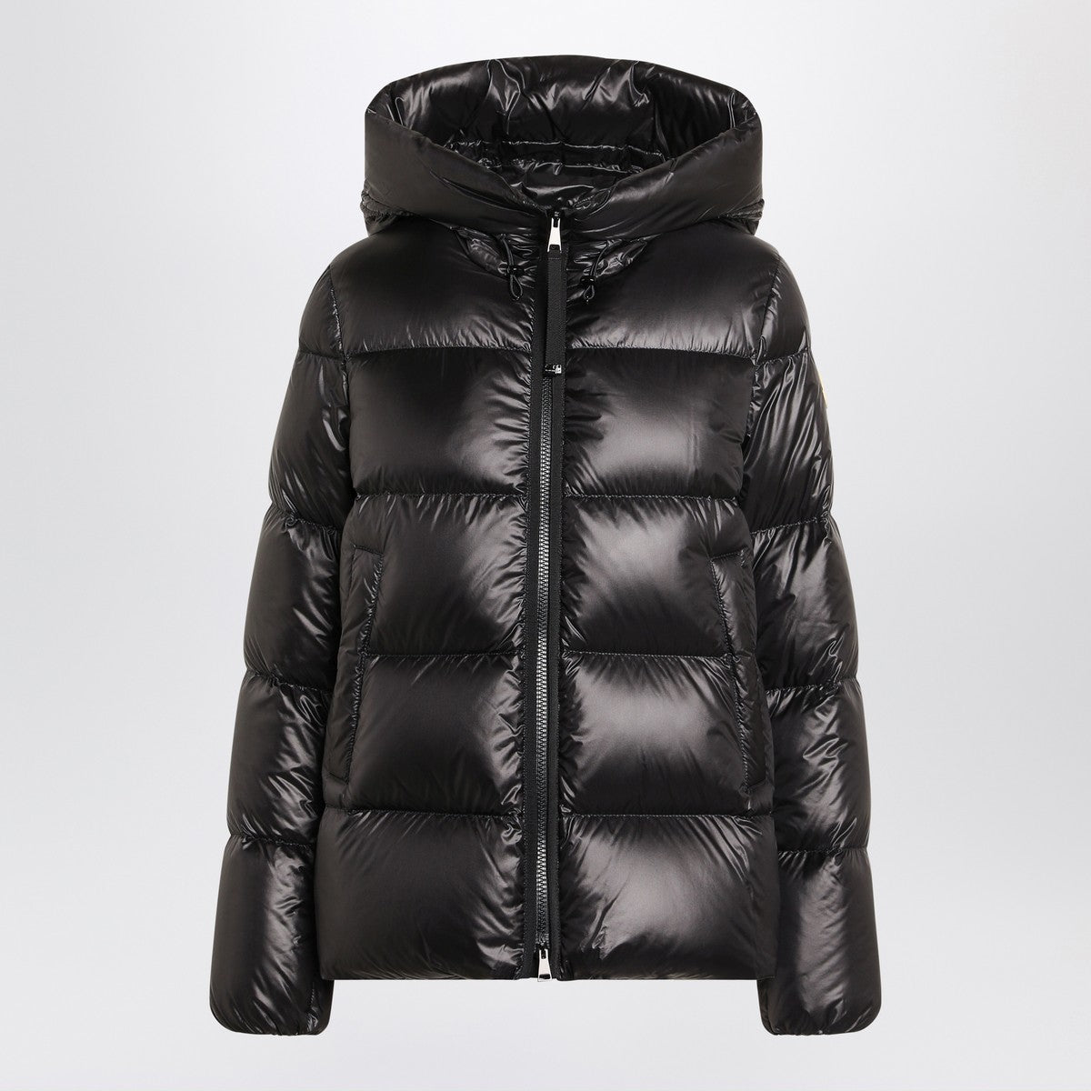 Moncler Shiny black zip jacket