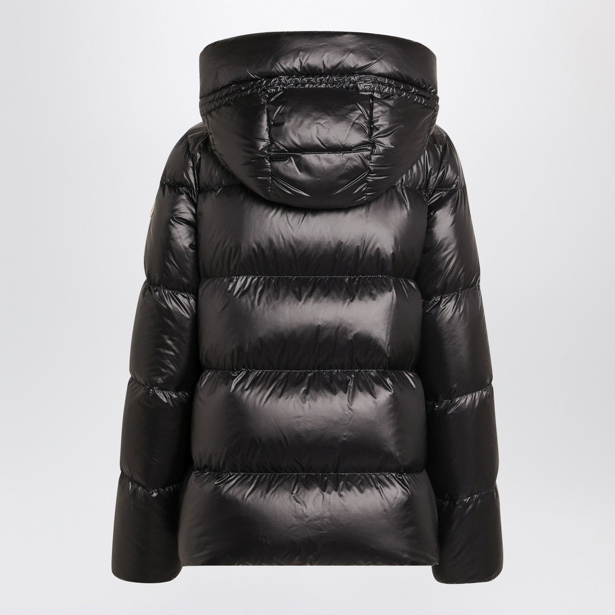 Moncler Shiny black zip jacket