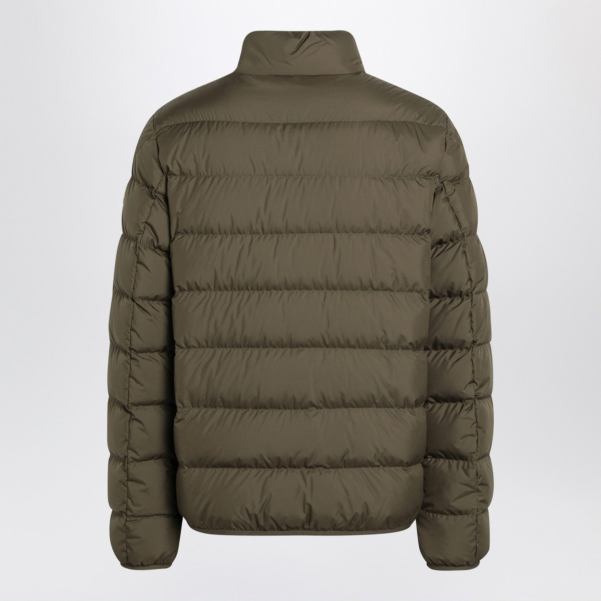 Moncler Short zip-up puffer in khaki