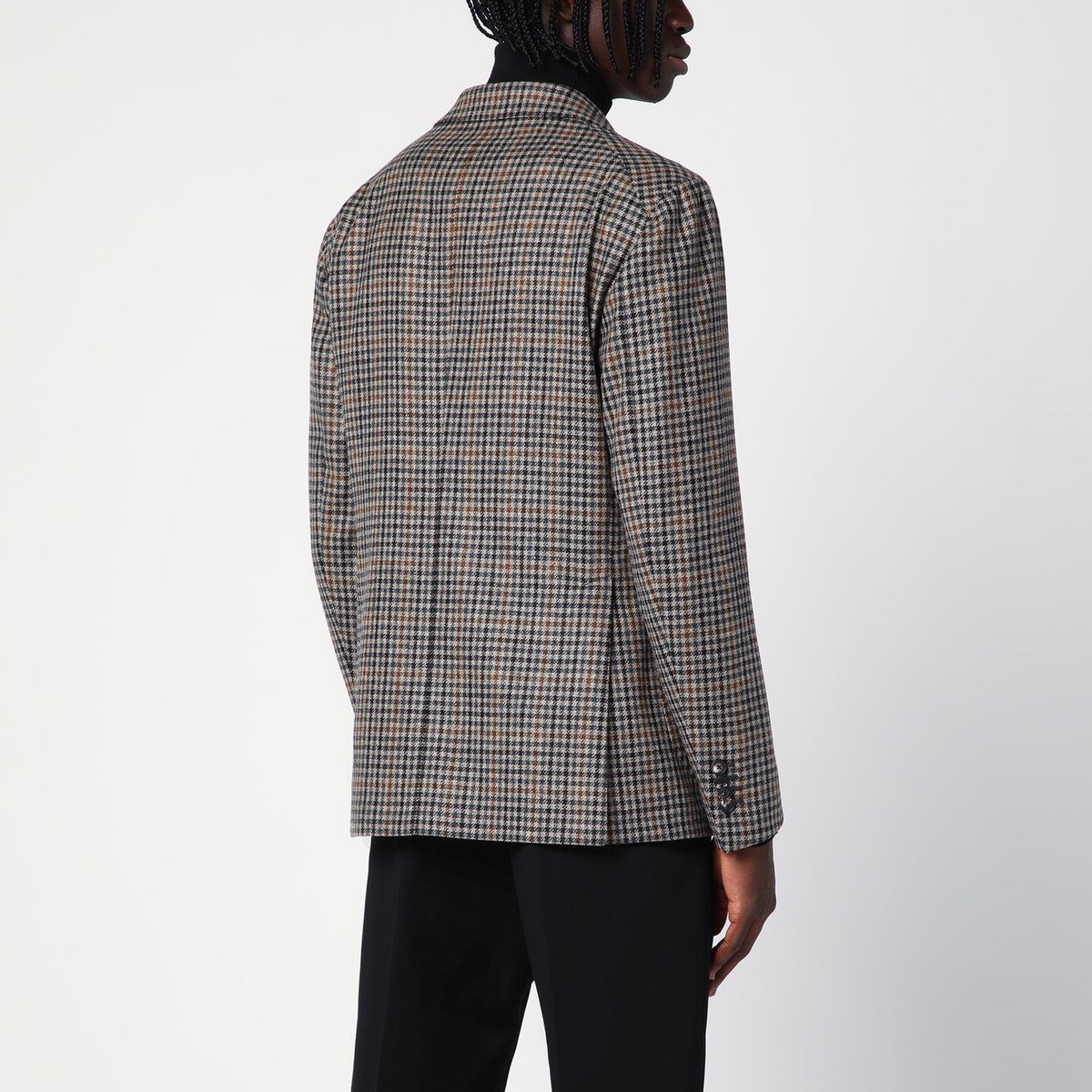 Tagliatore Single-breasted jacket with wool Vichy pattern