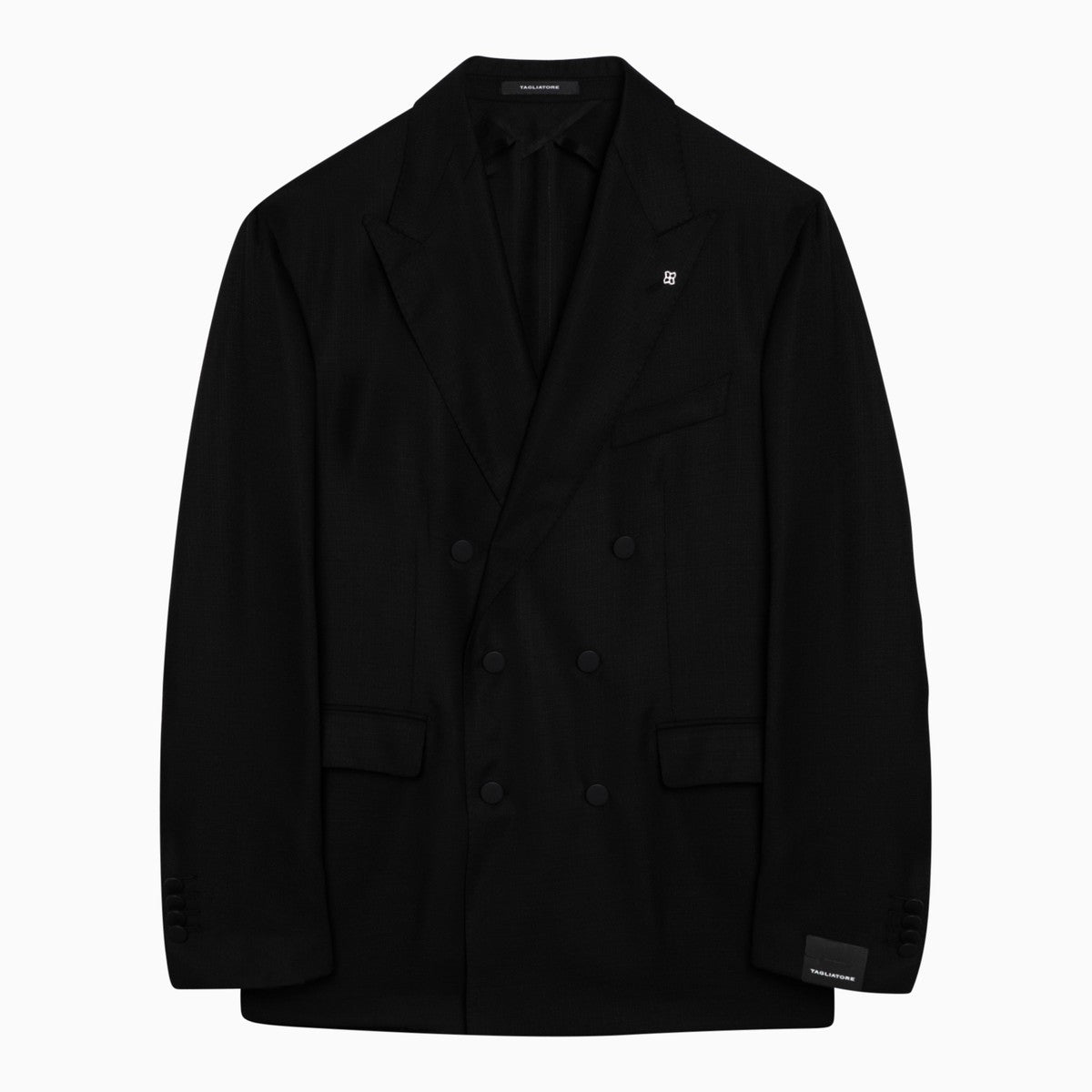 Tagliatore New York black wool double-breasted jacket