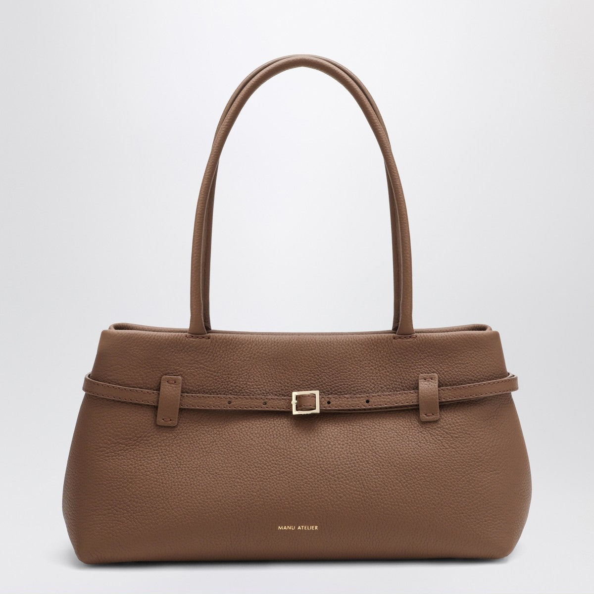 Manu Atelier Le Cambon East West Mocha Mousse suede bag