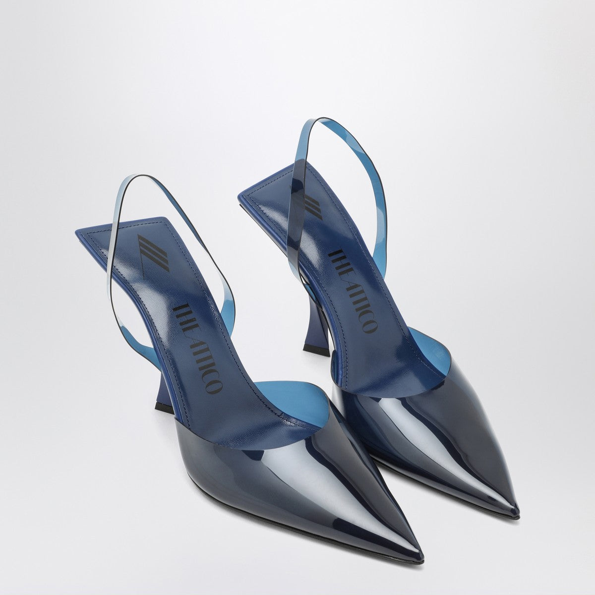 The Attico Electric blue PVC slingback