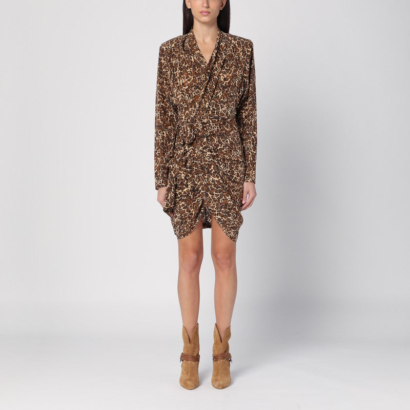 ISABEL MARANT Leopard print dress in silk blend