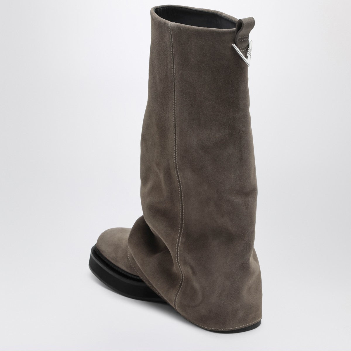 The Attico Robin taupe suede Combat boots