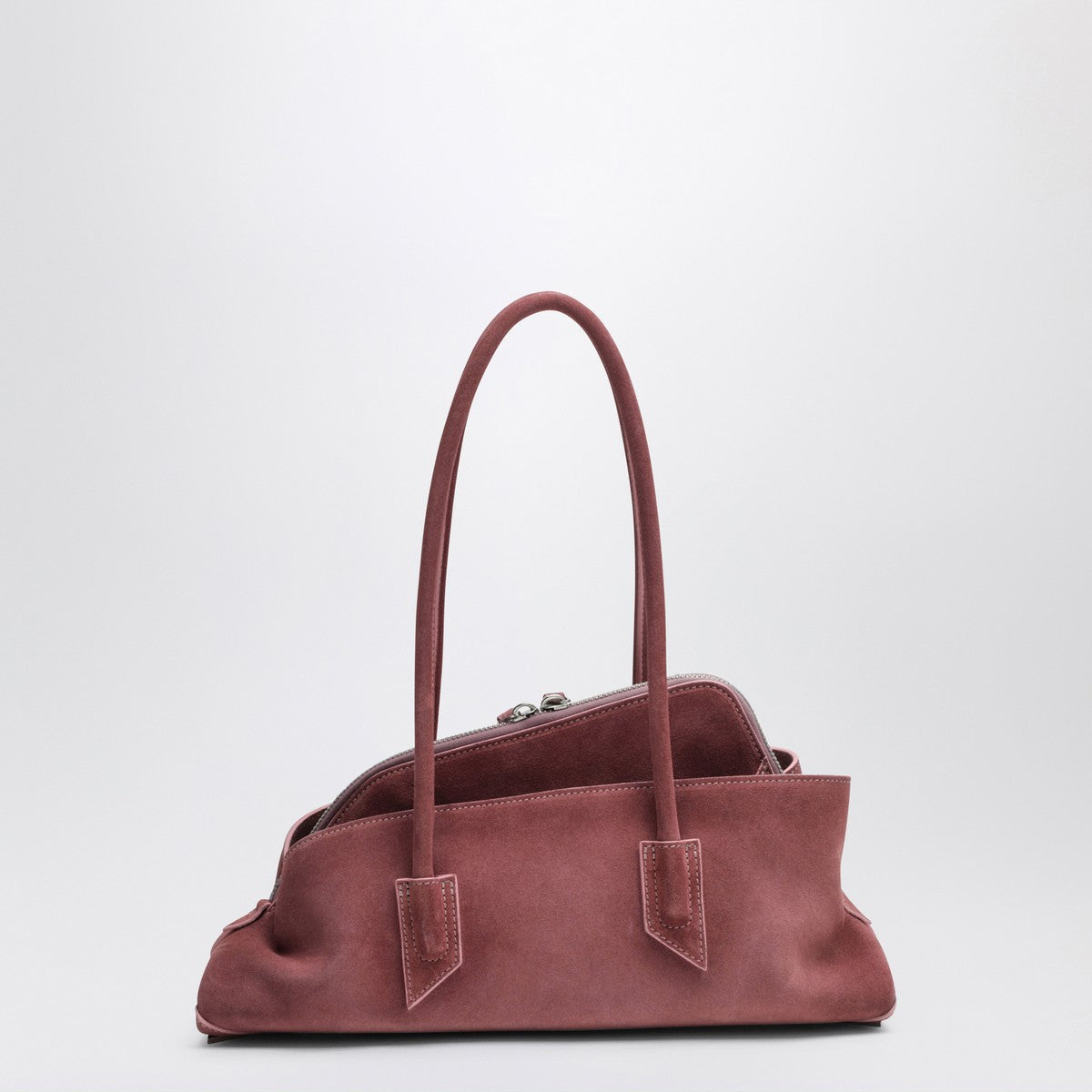 The Attico Pink suede La Passeggiata small bag
