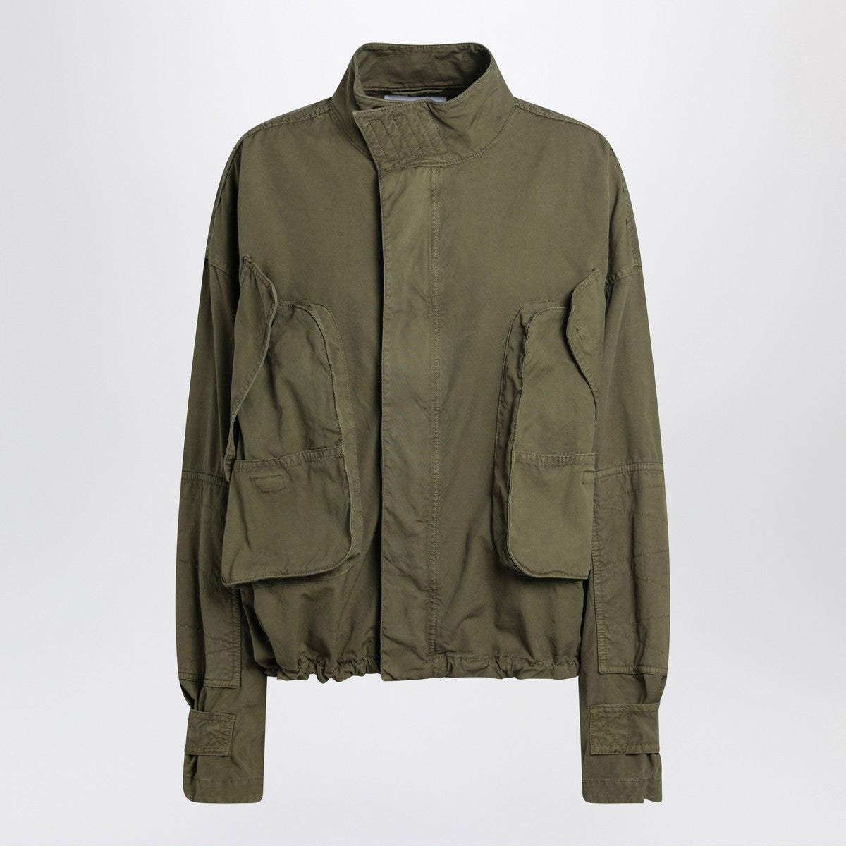 The Attico Military green cotton cargo jacket