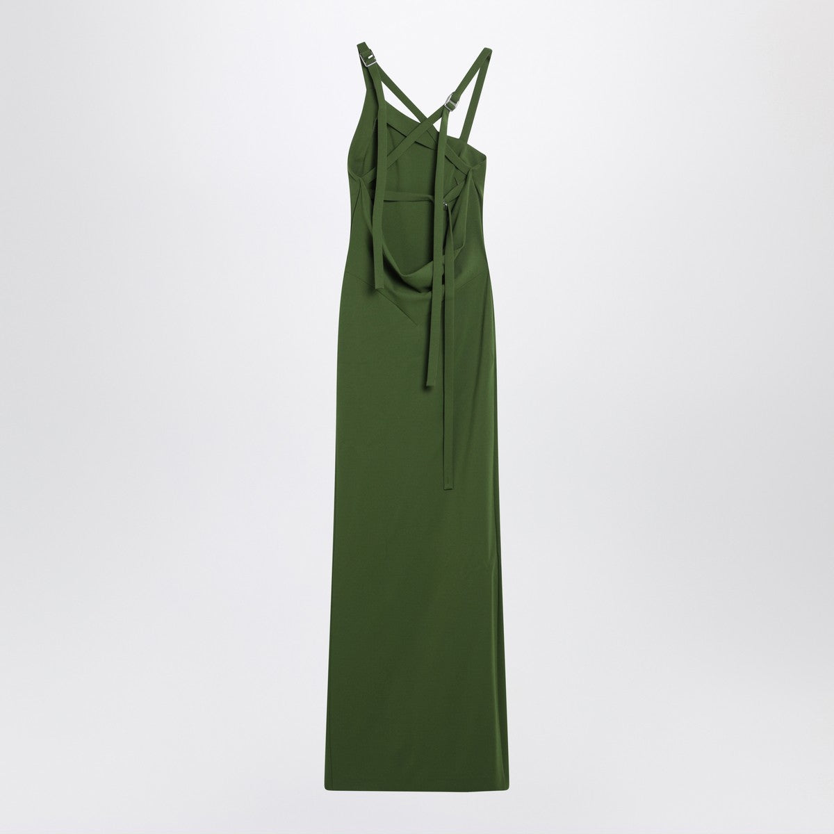 The Attico Long green dress with slit