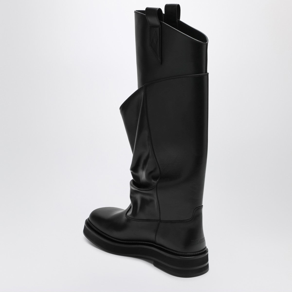 The Attico Black leather La Passeggiata boots