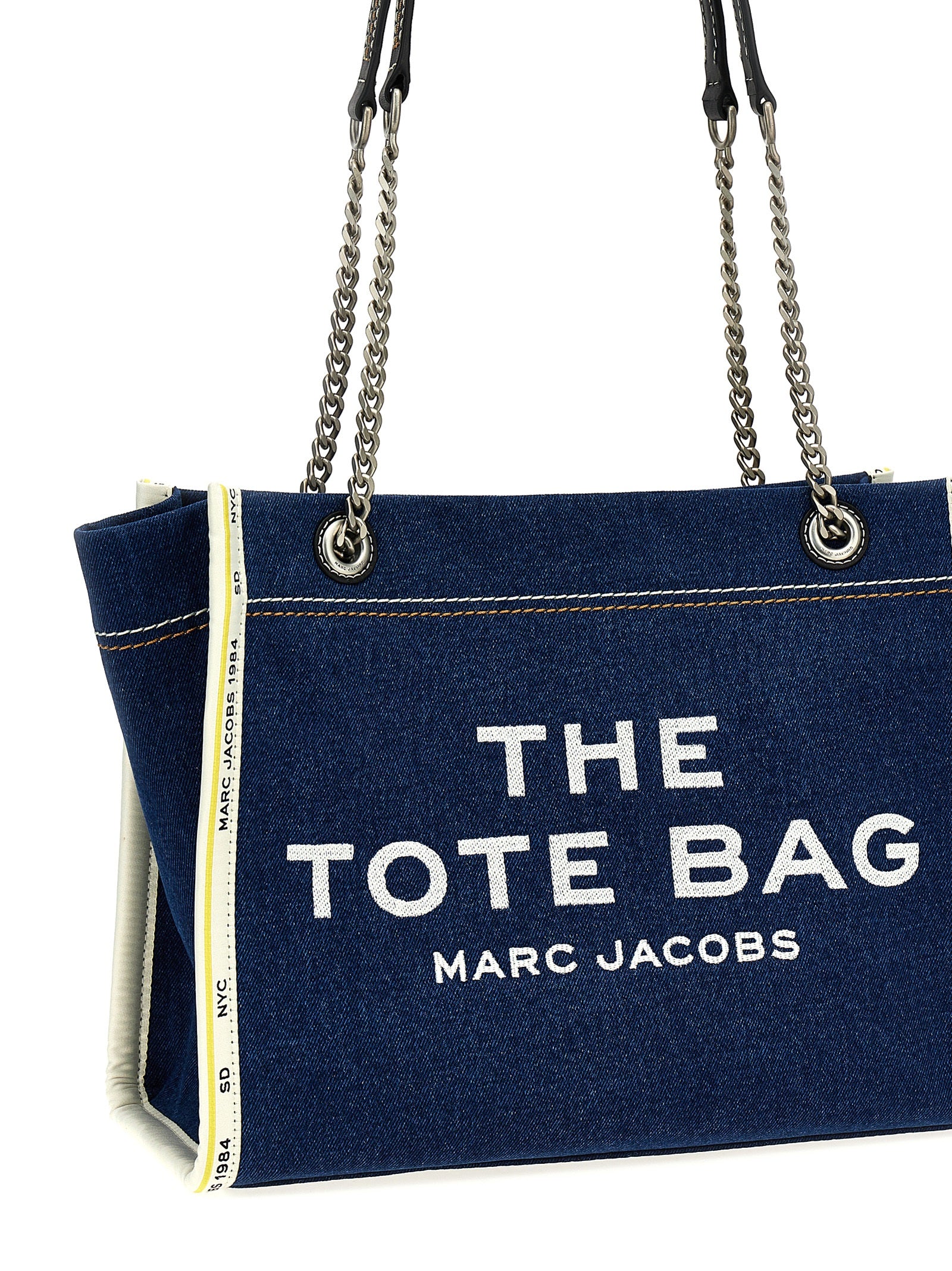 Marc Jacobs The Denim Chain Medium Tote Shoulder Bag