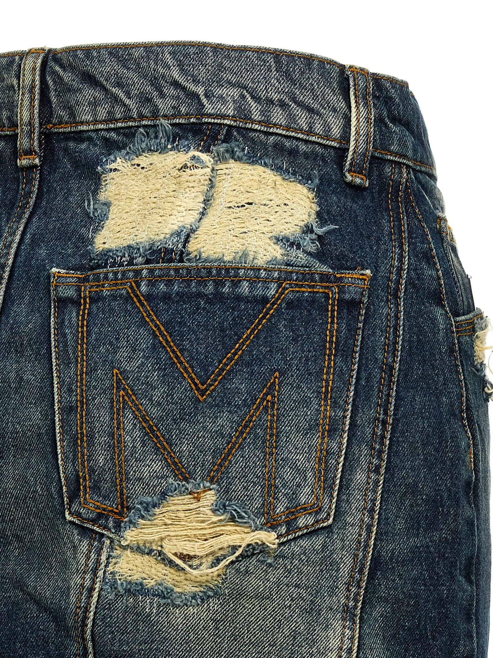 Marc Jacobs The Rip And Repair Straight Jean Skirt