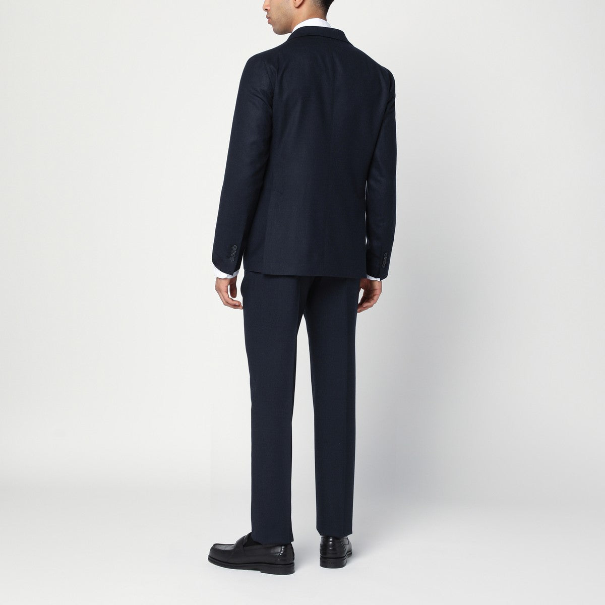 Tagliatore Single-breasted blue wool and cashmere suit