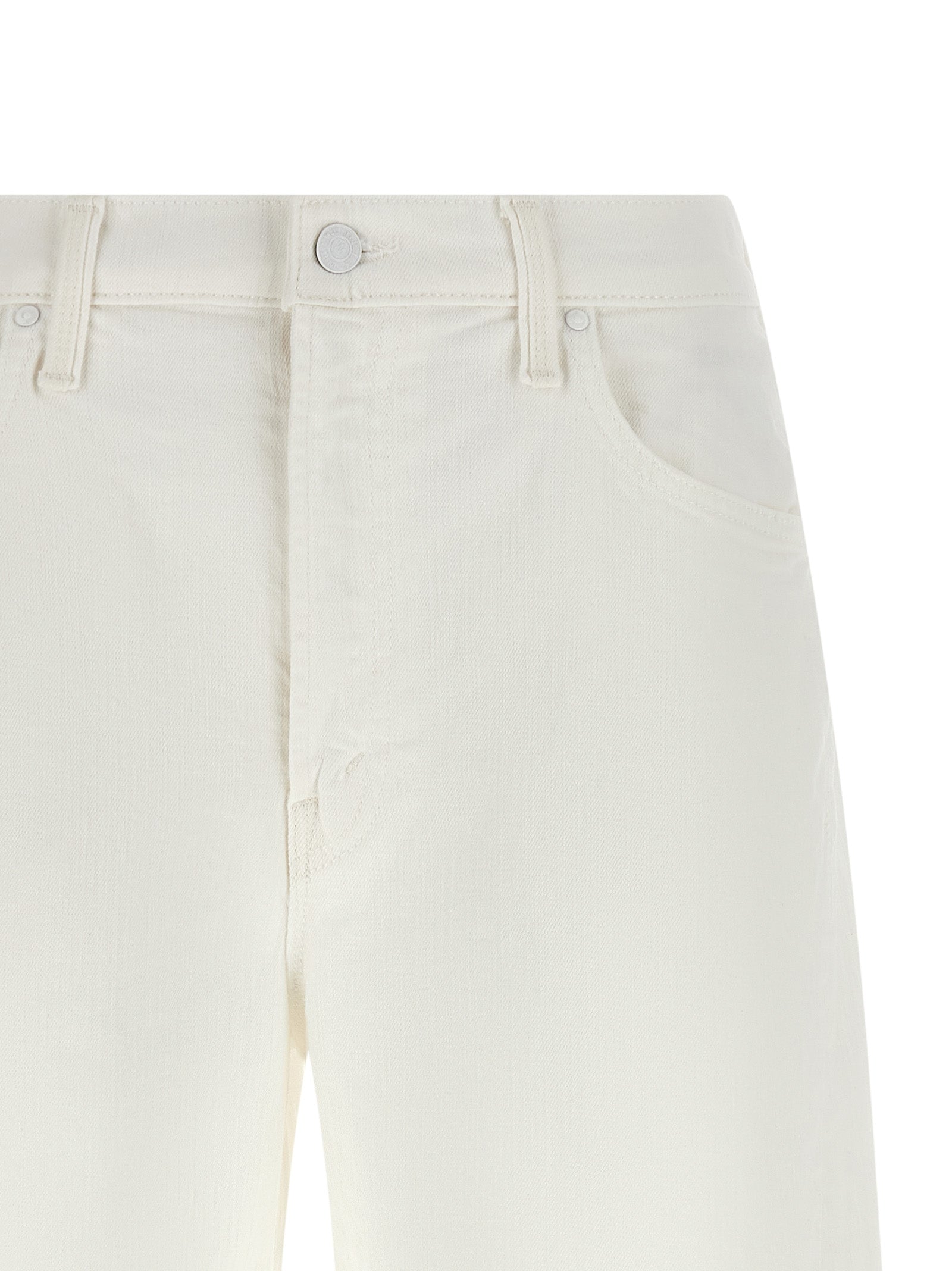 Mother The Whole Lot Zip Twist Fray Bermuda Shorts