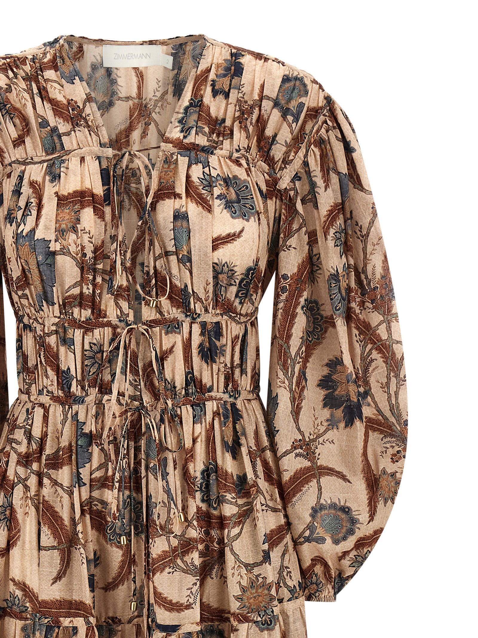 Zimmermann Ascension Tie Billow Maxi Dress