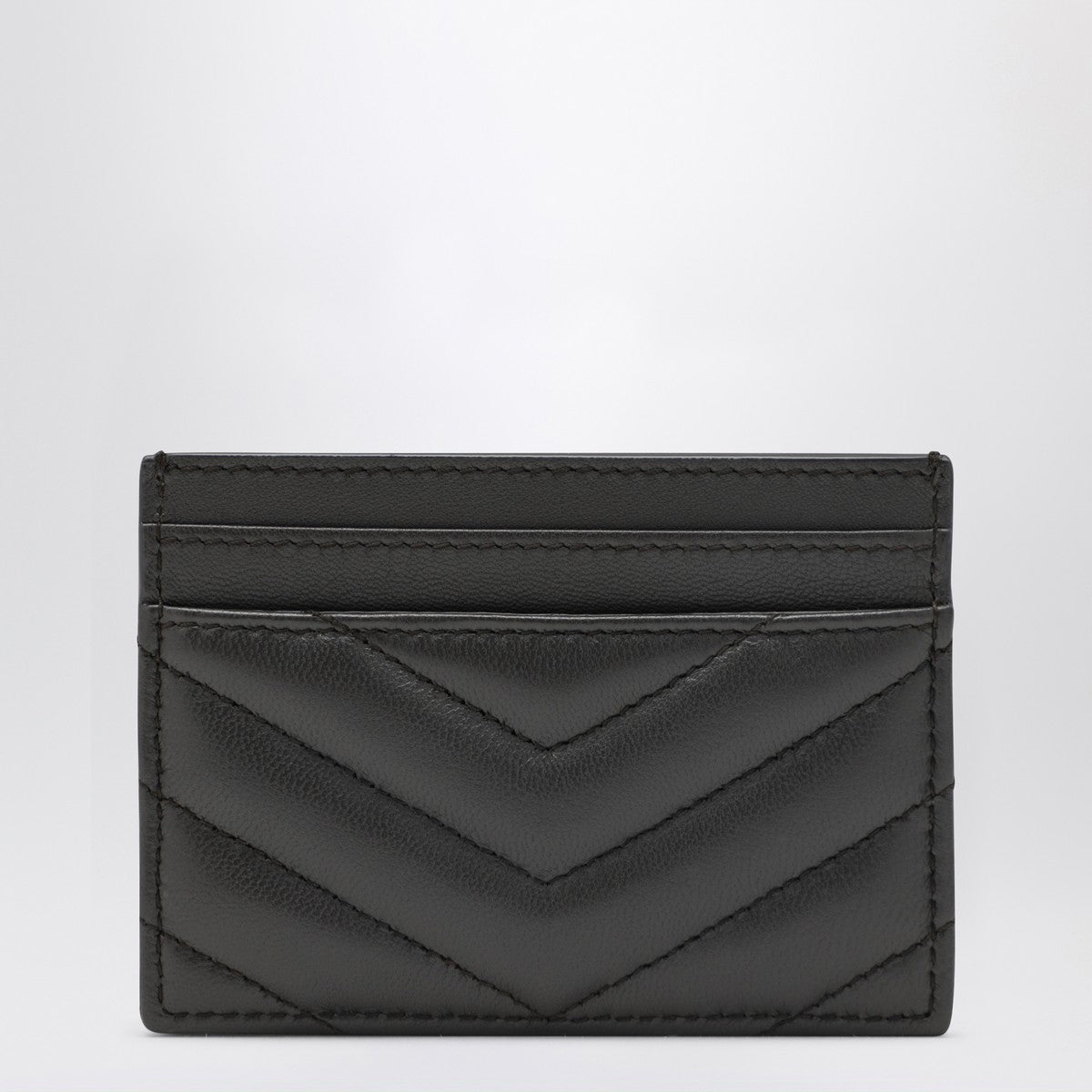 Saint Laurent Grey Cassandre card holder