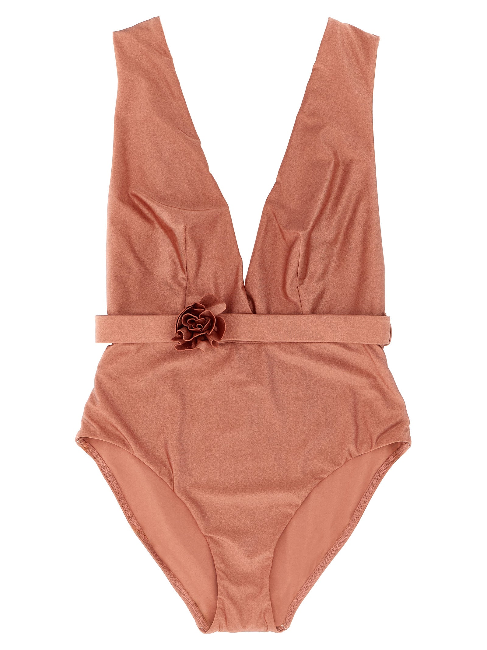 Zimmermann Lucky Plunge Flower One-piece Swimsuit