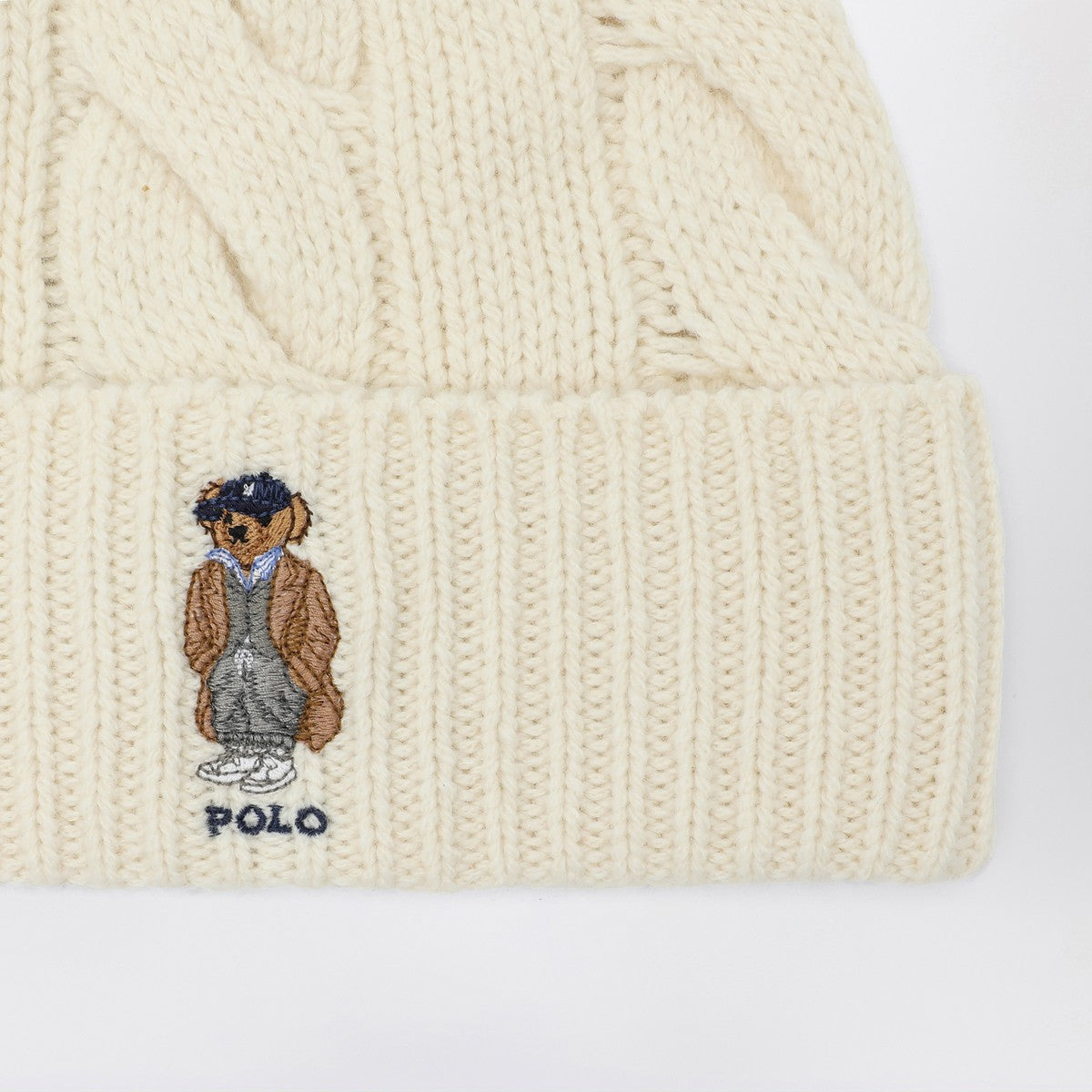Polo Ralph Lauren Polo Bear hat in cream wool