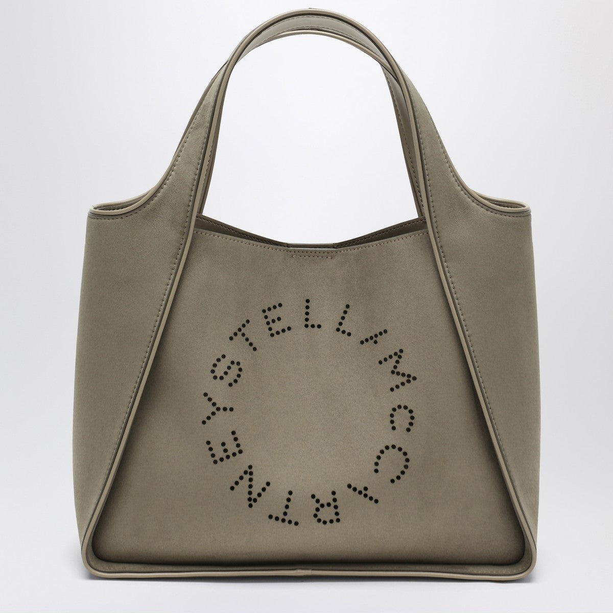 Stella McCartney Khaki-coloured medium Stella Logo bag