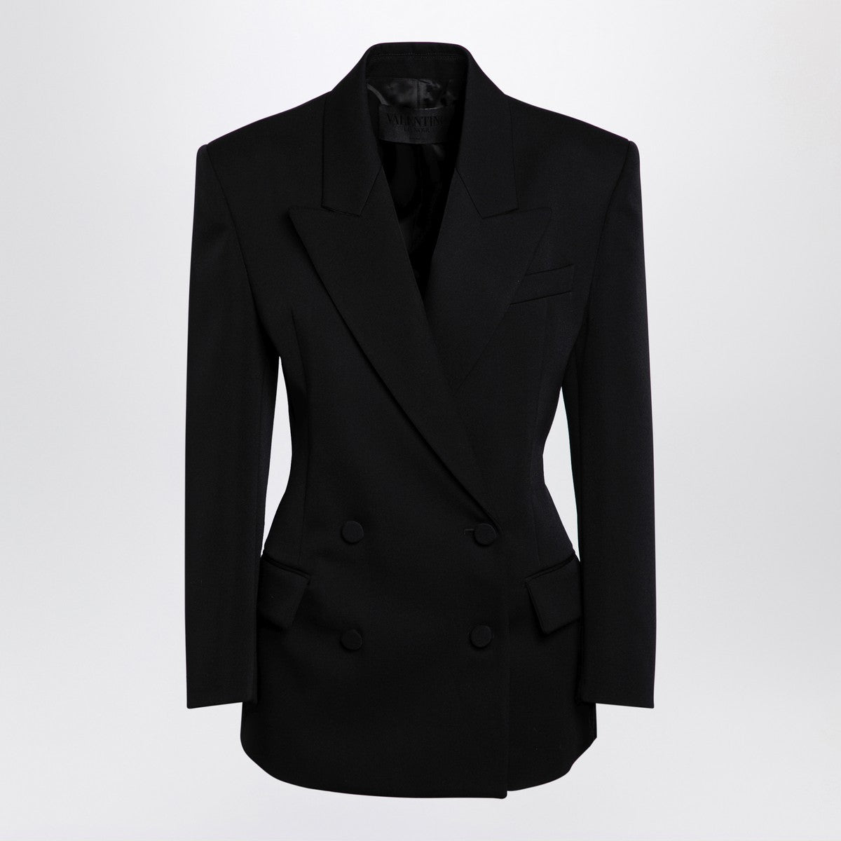 Valentino Black wool double-breasted jacket