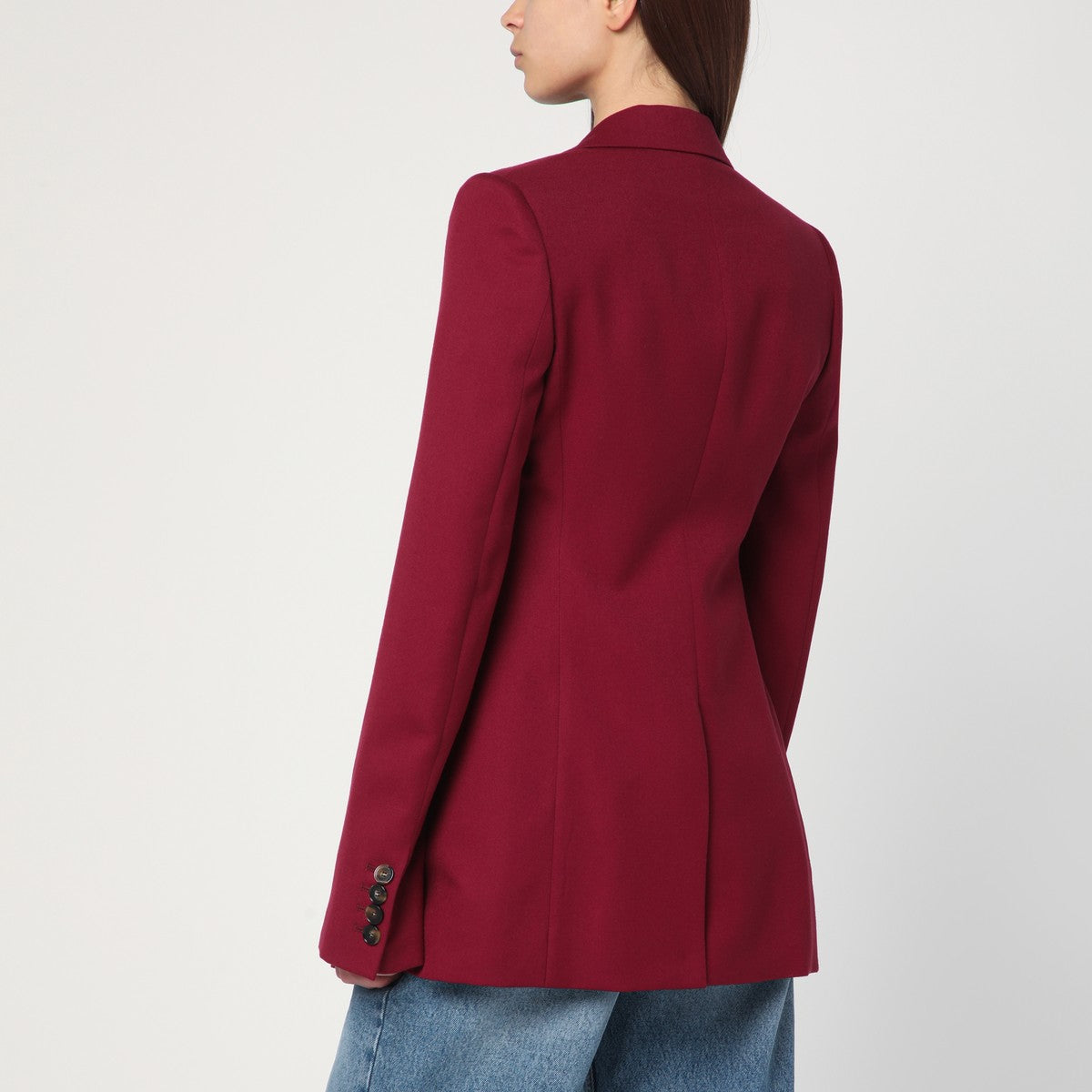 Stella McCartney Single-breasted jacket in jazzberry wool