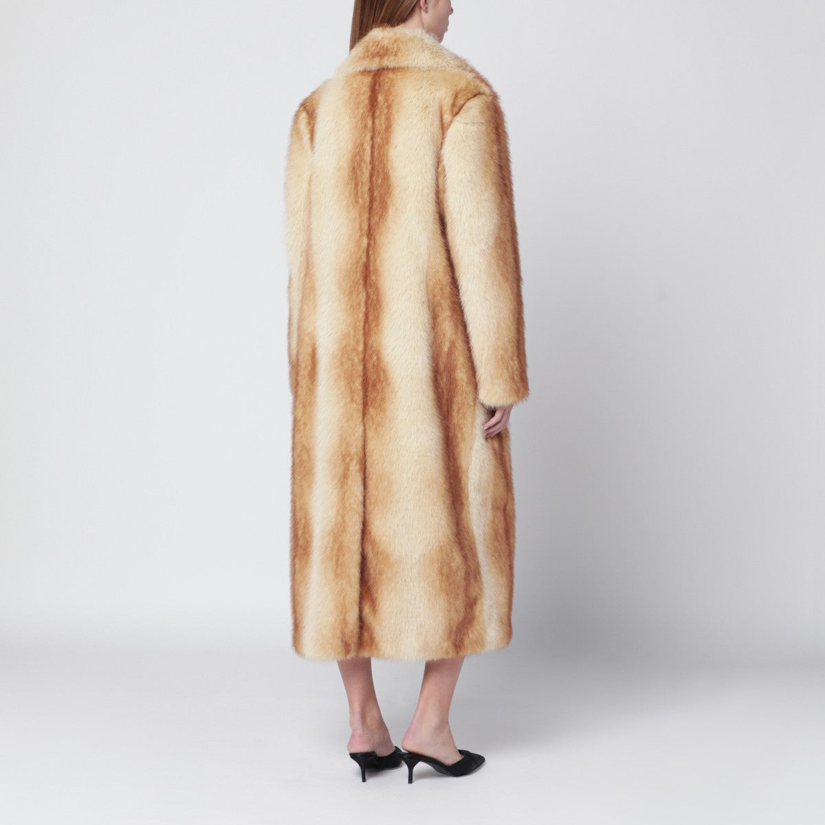 STAND STUDIO Beige/reddish-brown Nora faux-fur coat