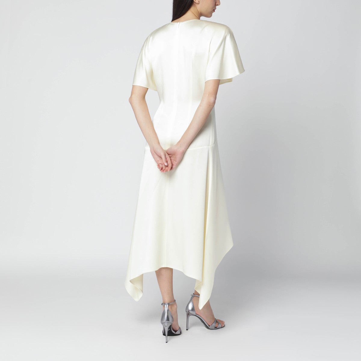 Stella McCartney Butter-colored satin midi dress