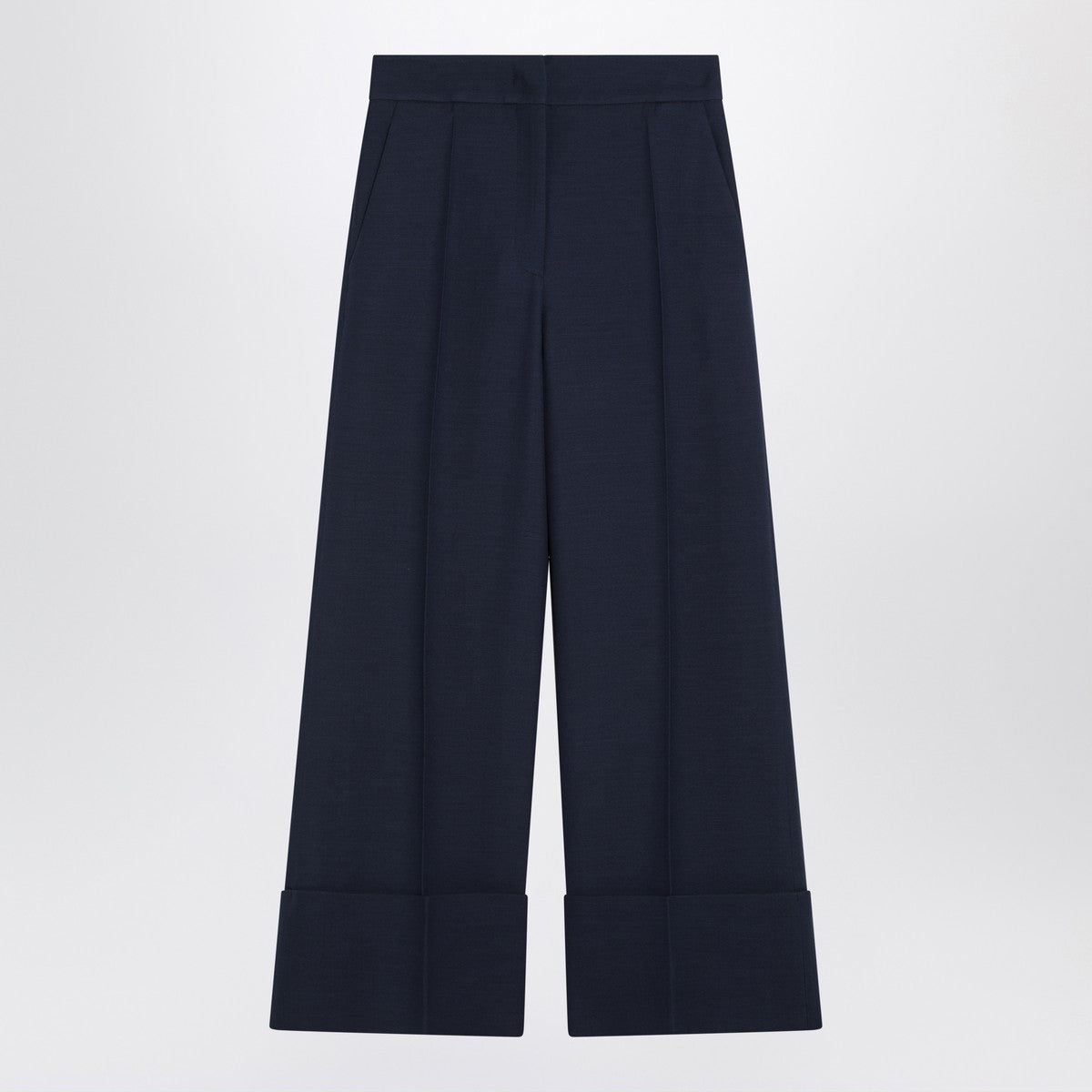 Valentino Indigo pants in wool and silk