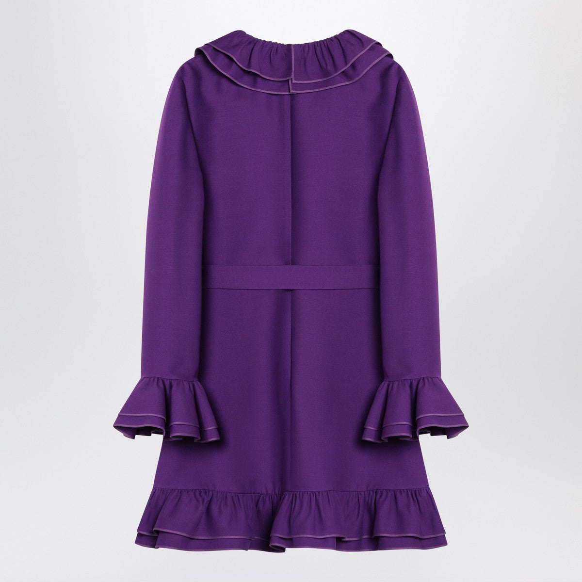 Valentino Purple wool and silk mini dress