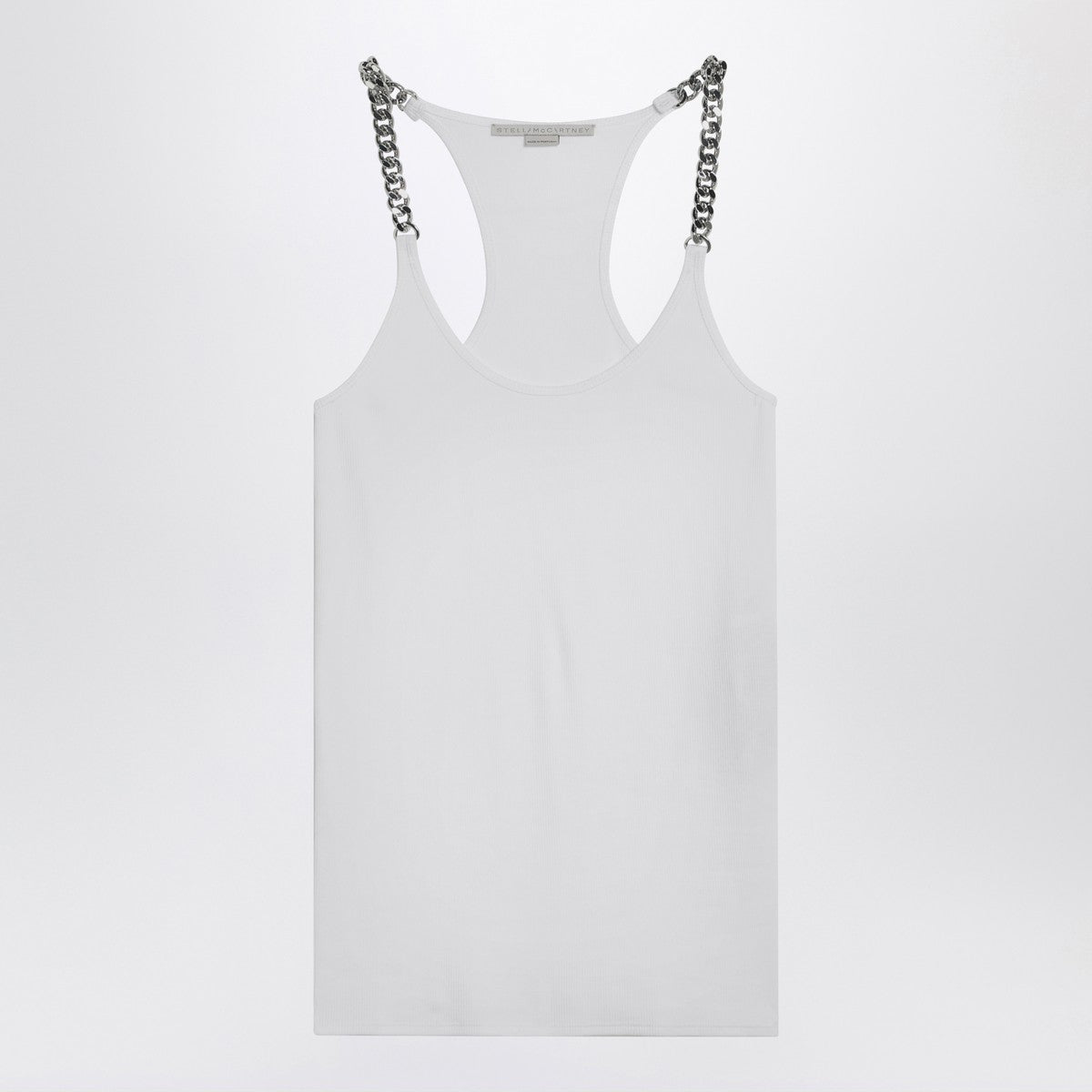 Stella McCartney White tank top with chain straps
