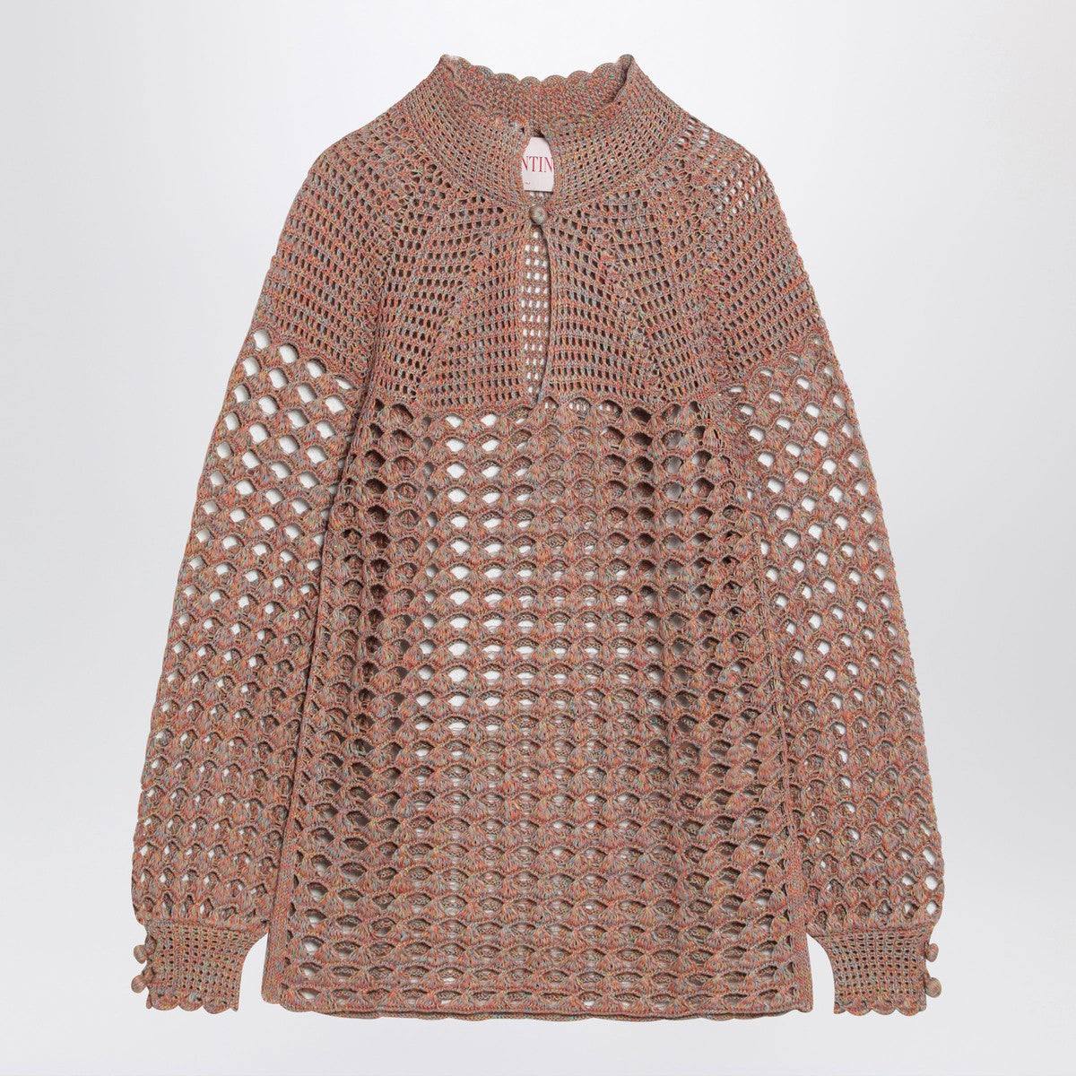 Valentino Openwork sweater in linen blend