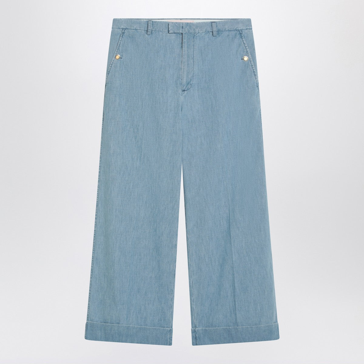 Valentino Light blue wide jeans with cuff