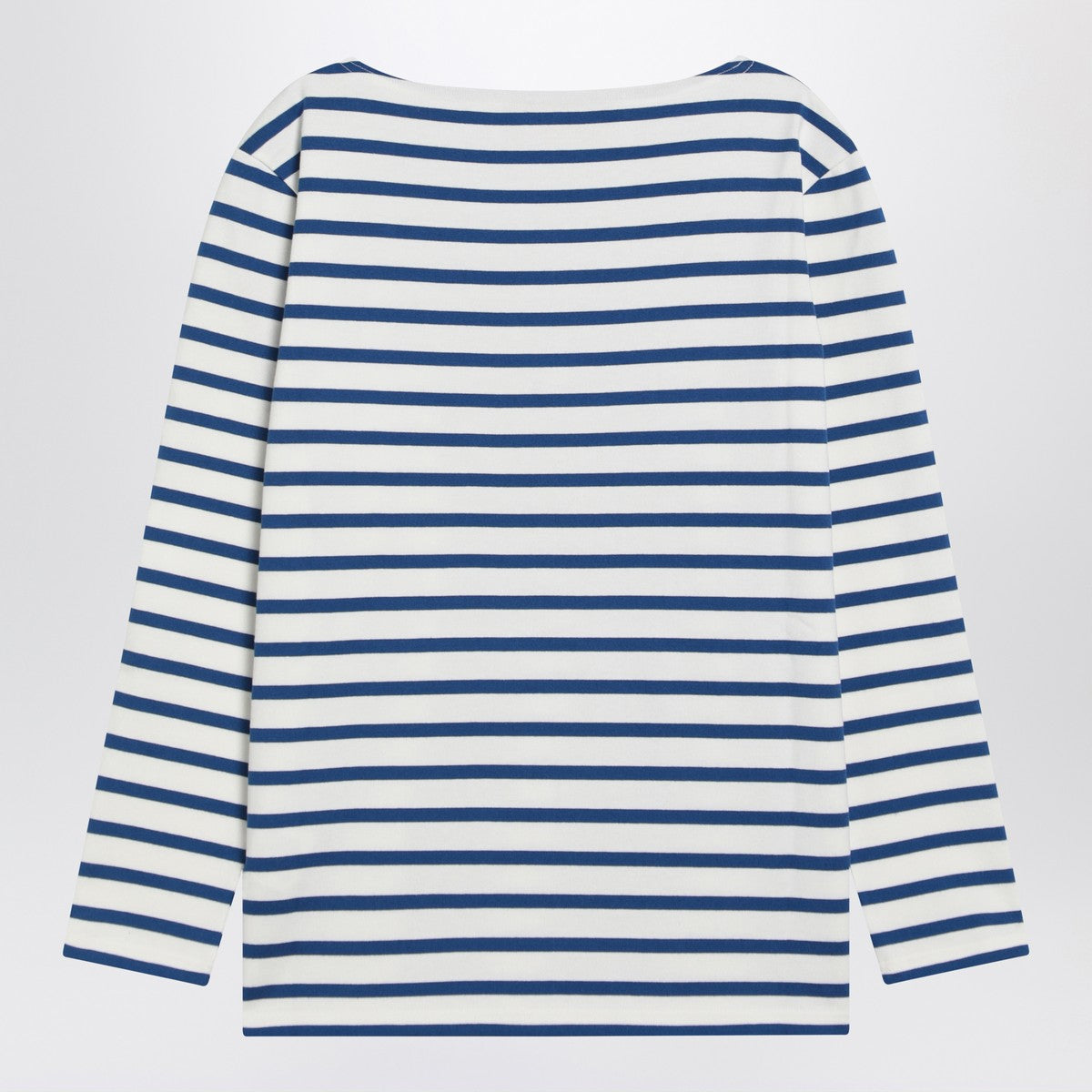Ivory t-shirt with blue stripes Chez Valentino